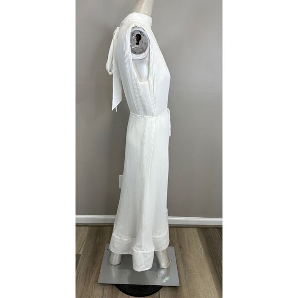 MILLY Melina Solid Pleated Dress Size 4 $425 - Picture 8 of 10